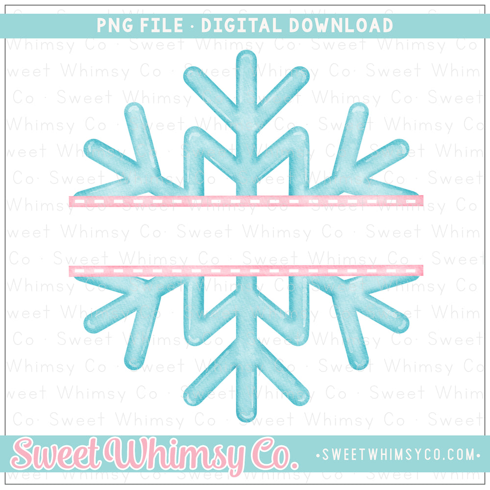 Split Snowflake Pink PNG