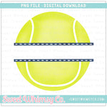 Navy Split Tennis Ball PNG