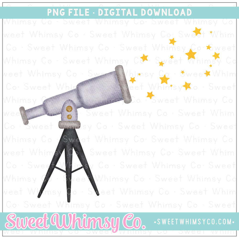 Starry Telescope PNG