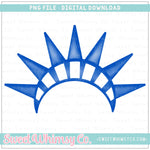 Statue of Liberty Blue Monogram Crown PNG