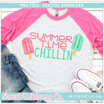 Summer Time Chillin Popsicles Pink PNG