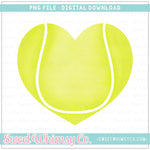 Tennis Ball Heart PNG
