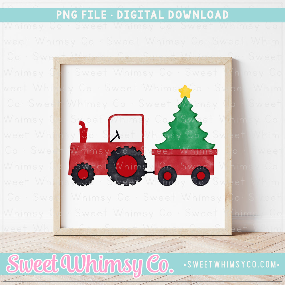Christmas Tractor PNG