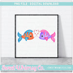 Valentine Fish Duo PNG