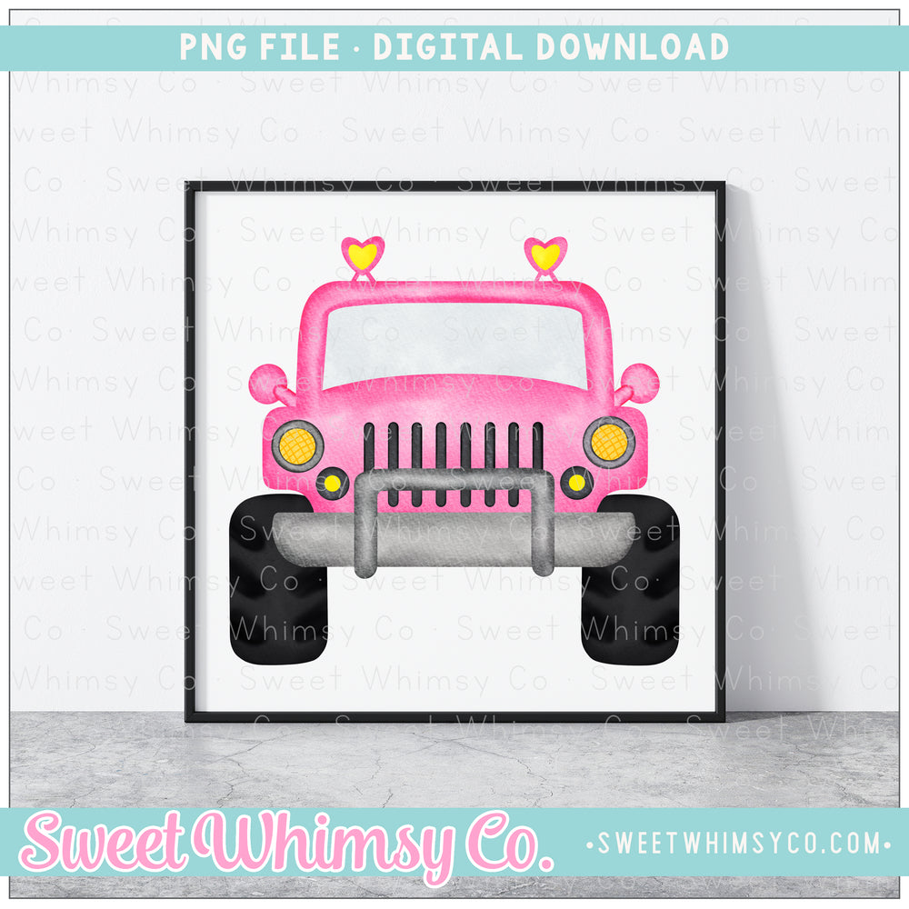 Valentine Pink Jeep