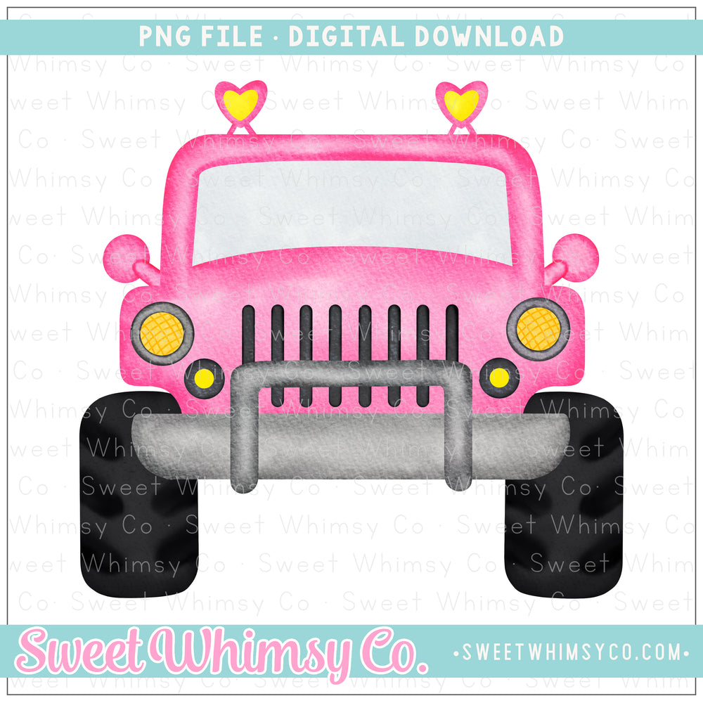 Valentine Pink Jeep