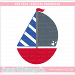 Love Sailboat SVG