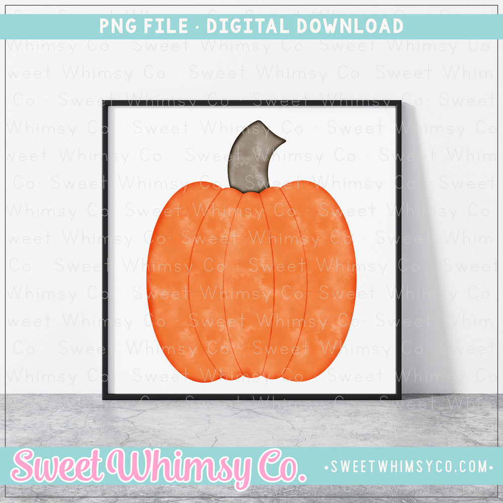 Watercolor Fall Pumpkin PNG