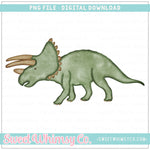 Watercolor Triceratops PNG