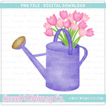 Watering Can Tulip Bouquet PNG