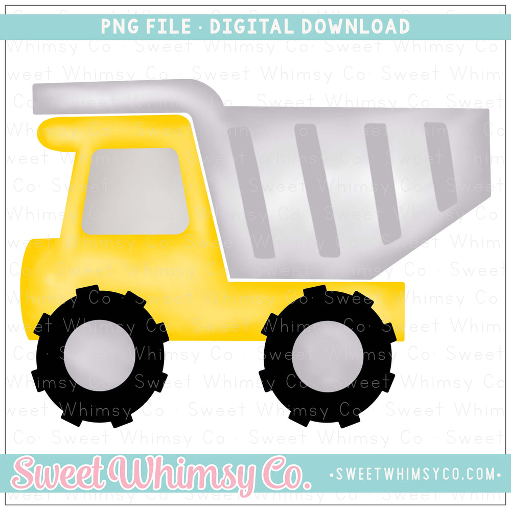 Yellow Dump Truck PNG